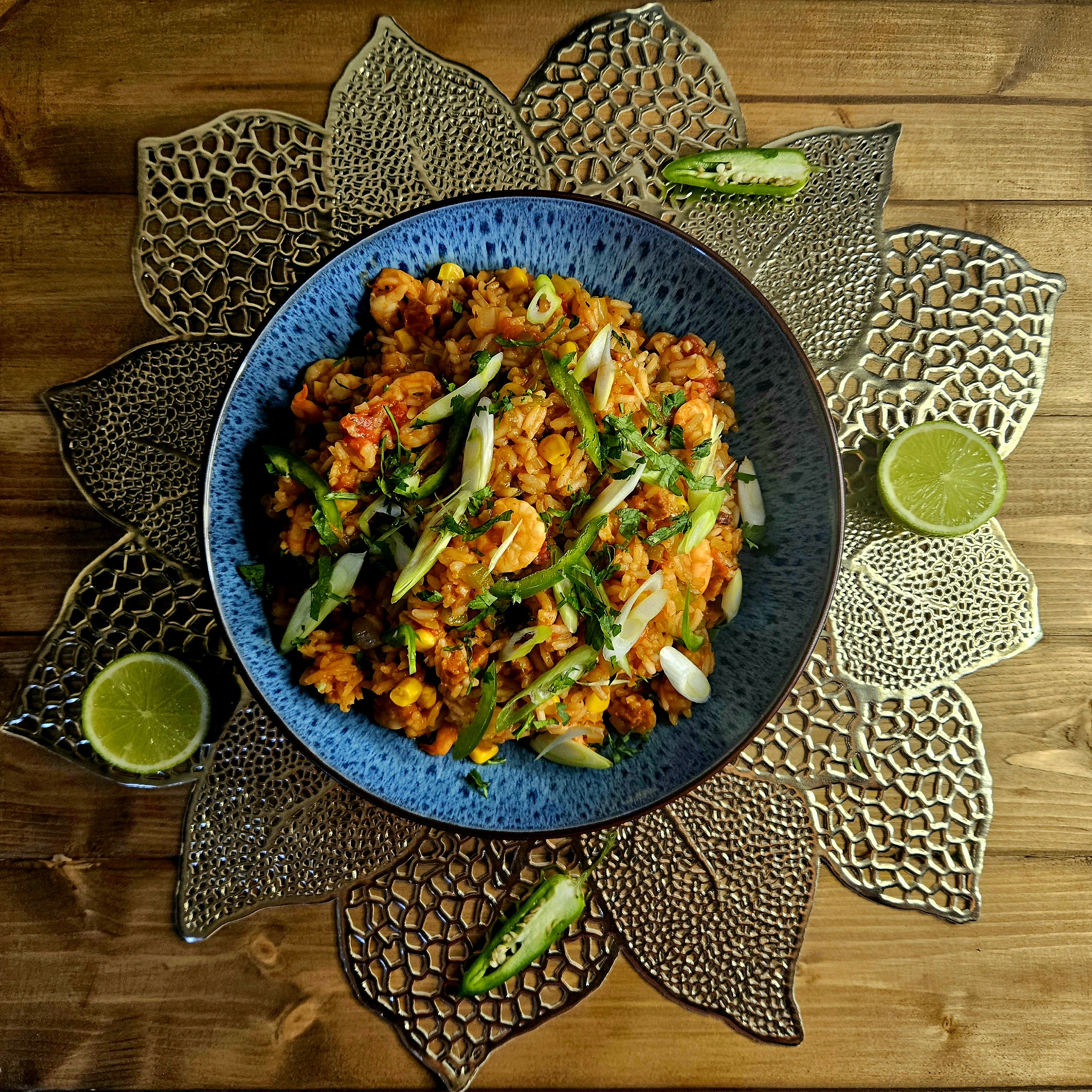 Cajun Prawn Jambalaya with Chorizo, and Homemade Cajun Seasoning
