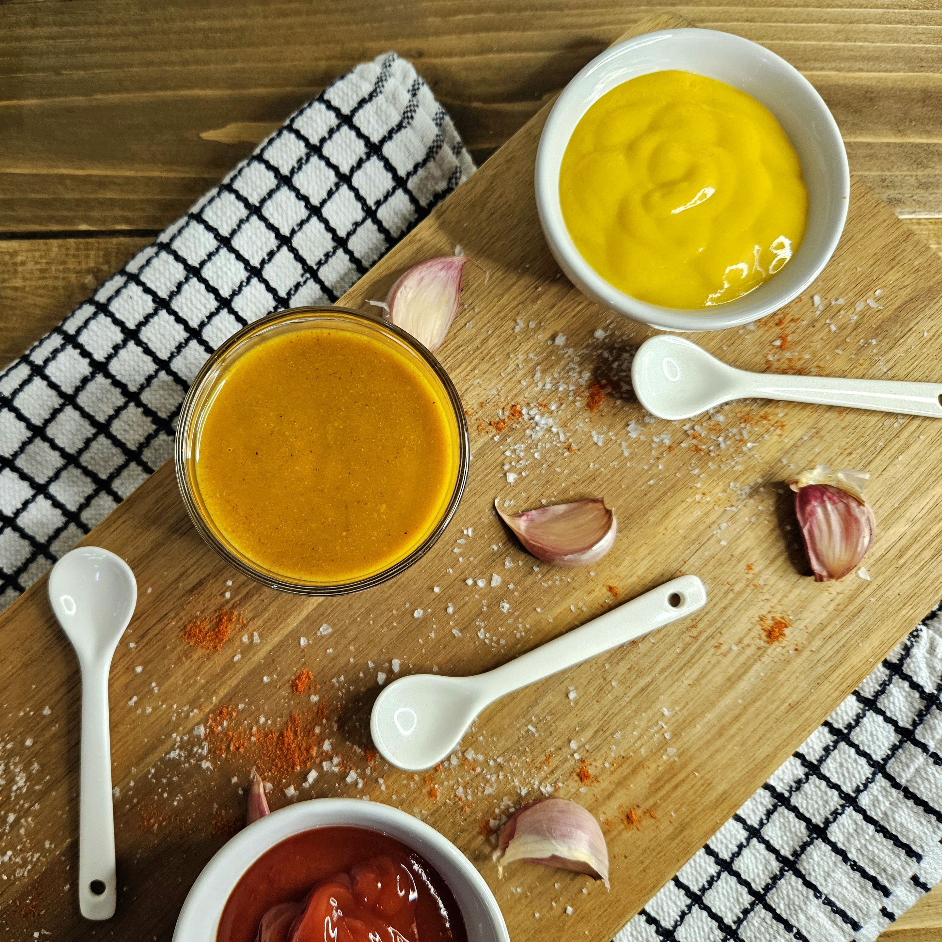 Carolina Mustard BBQ Sauce with Ketchup and American Style Mustard